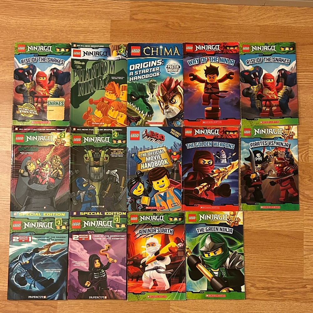 Lego Ninjago Book Bundle of 14 Softcover